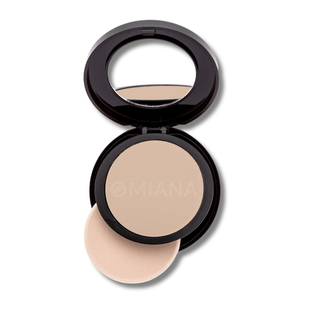 Omiana Natural Cosmetics Foundation Ivory Mattifying Pressed Mineral Foundation - Boron nitride-free, talc-free, & More!