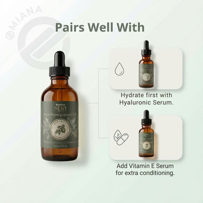 Omiana Natural Cosmetics Oil Pure Pomegranate Oil – Cold-Pressed, Nutrient-Rich Facial Oil for Sensitive Skin